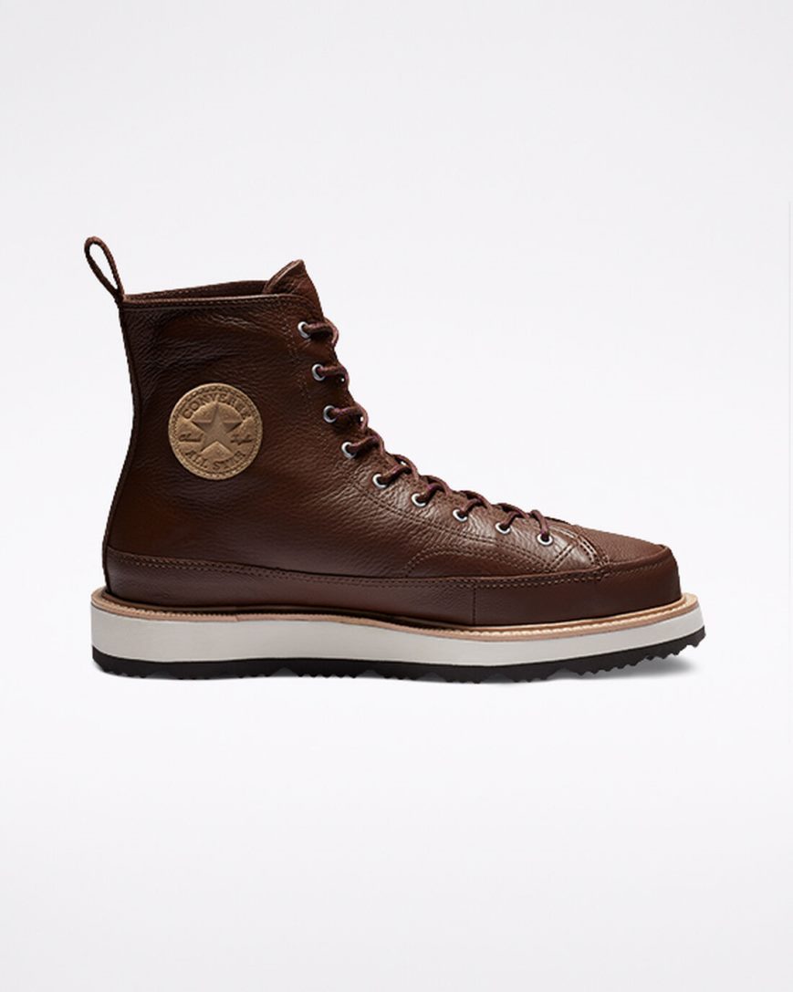 Botas Converse Chuck Taylor Crafted Cano Alto Masculino Chocolate Pretas | PT U0891T7